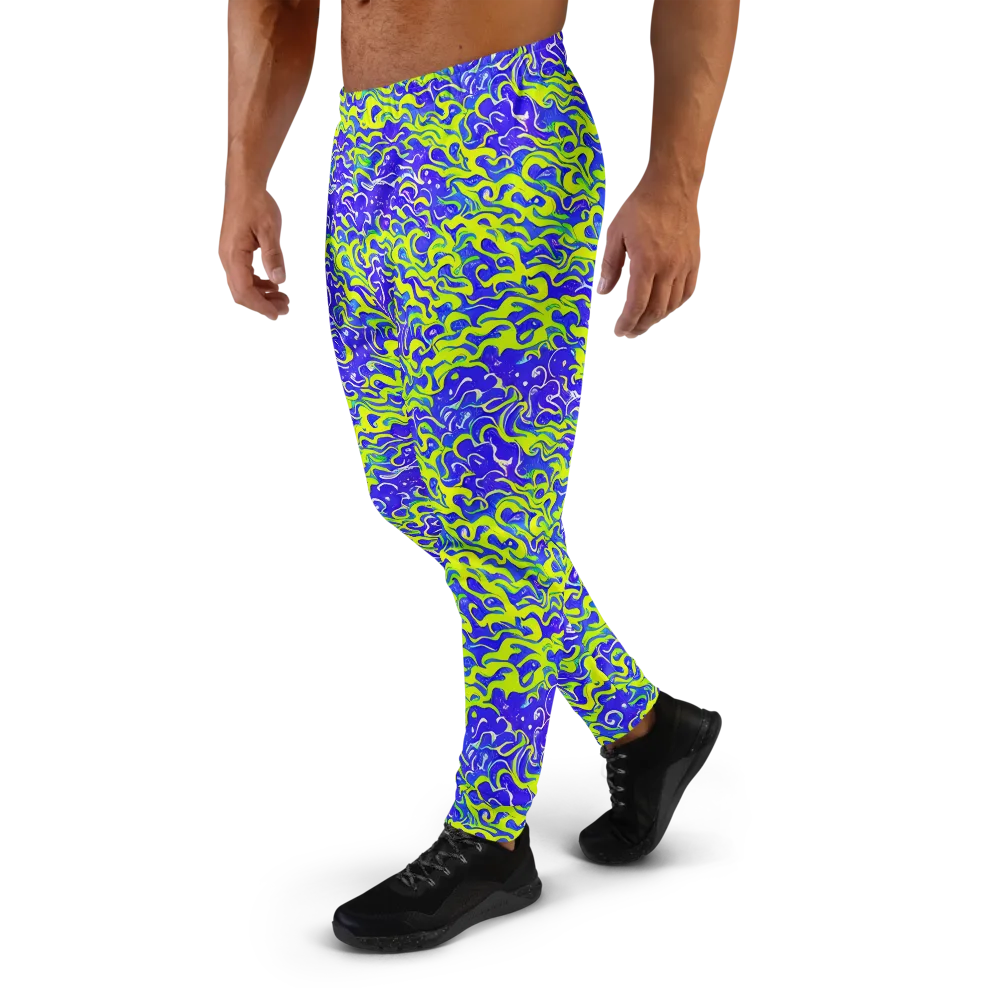 Electric Eelgrass on Men's Joggers — Left