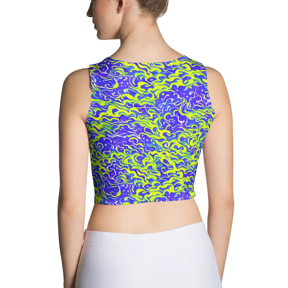 Electric Eelgrass on Crop Top — Back