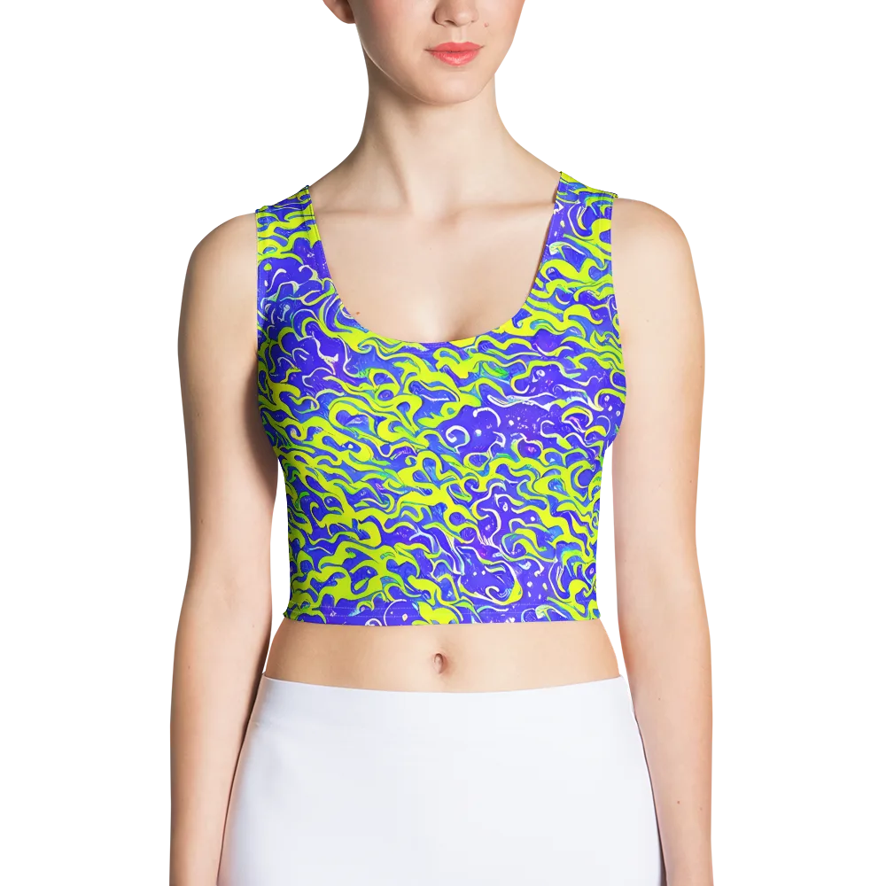 Electric Eelgrass on Crop Top — Front