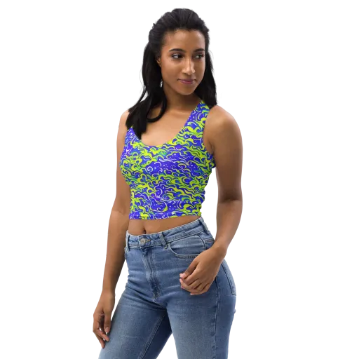 Electric Eelgrass on a Crop Top