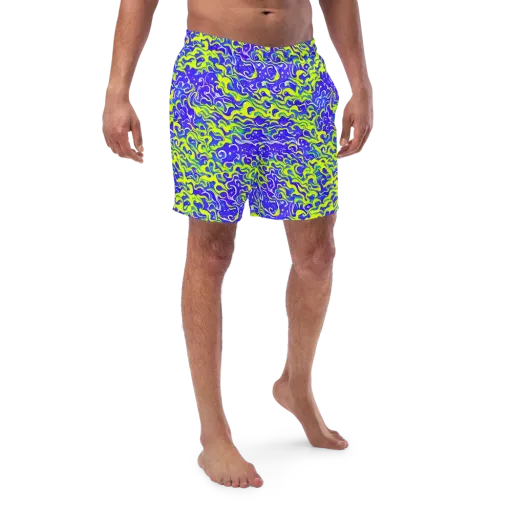 Electric Eelgrass on a Swim Trunks