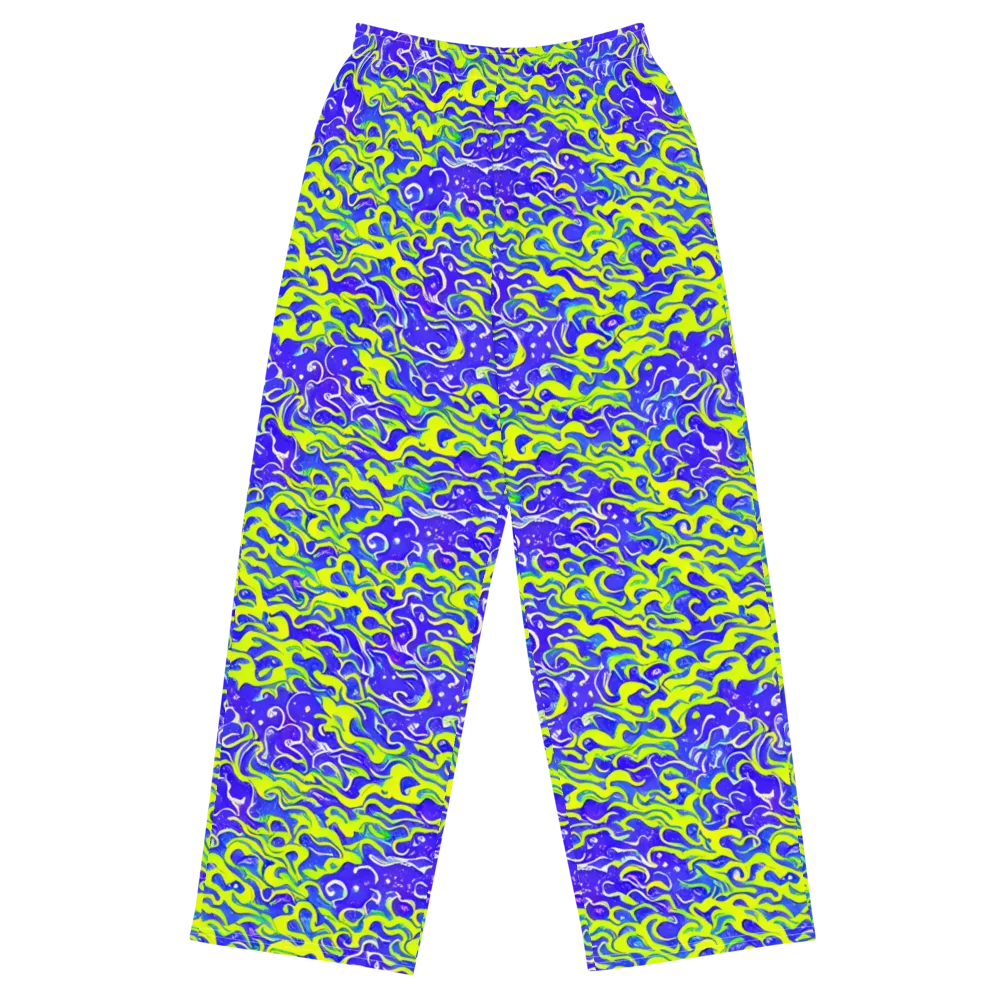 Electric Eelgrass on Wide-Leg Pants — Front