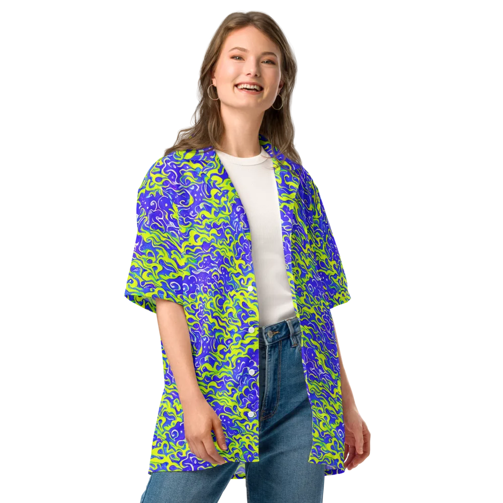 Electric Eelgrass on Button Shirt — Front