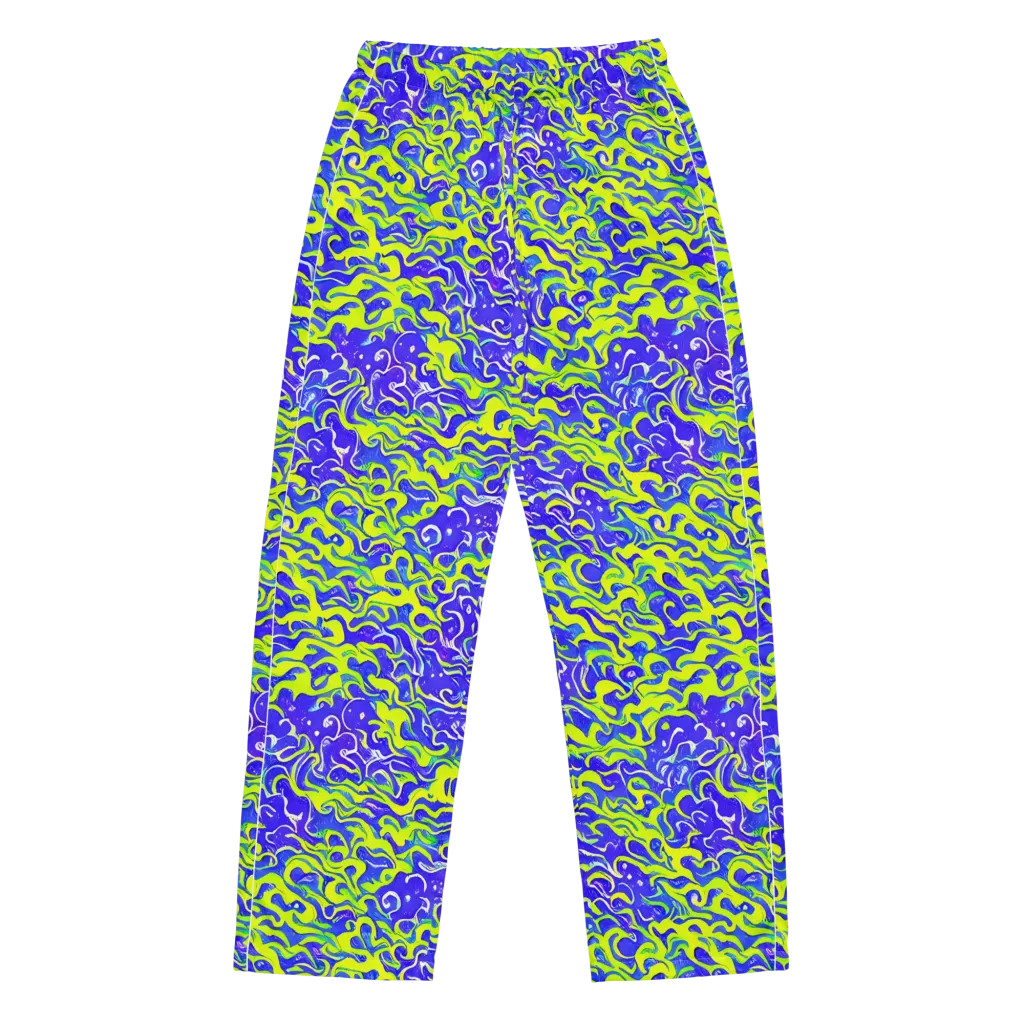 Electric Eelgrass on Women's Pajama Pants — Front
