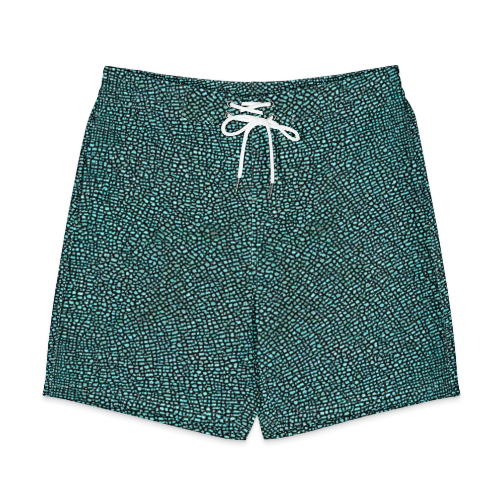 Aqua Shatter on Men's Board Shorts — Front