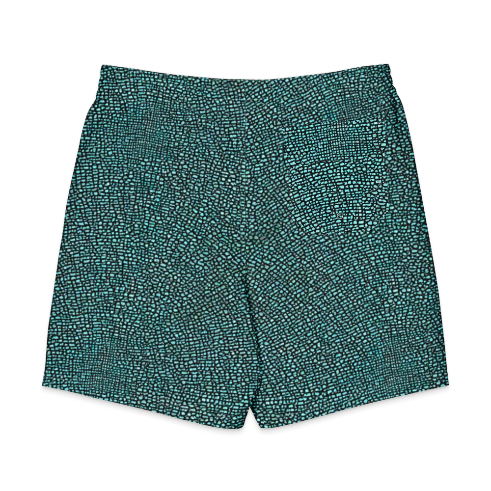 Aqua Shatter on Men's Board Shorts — Back