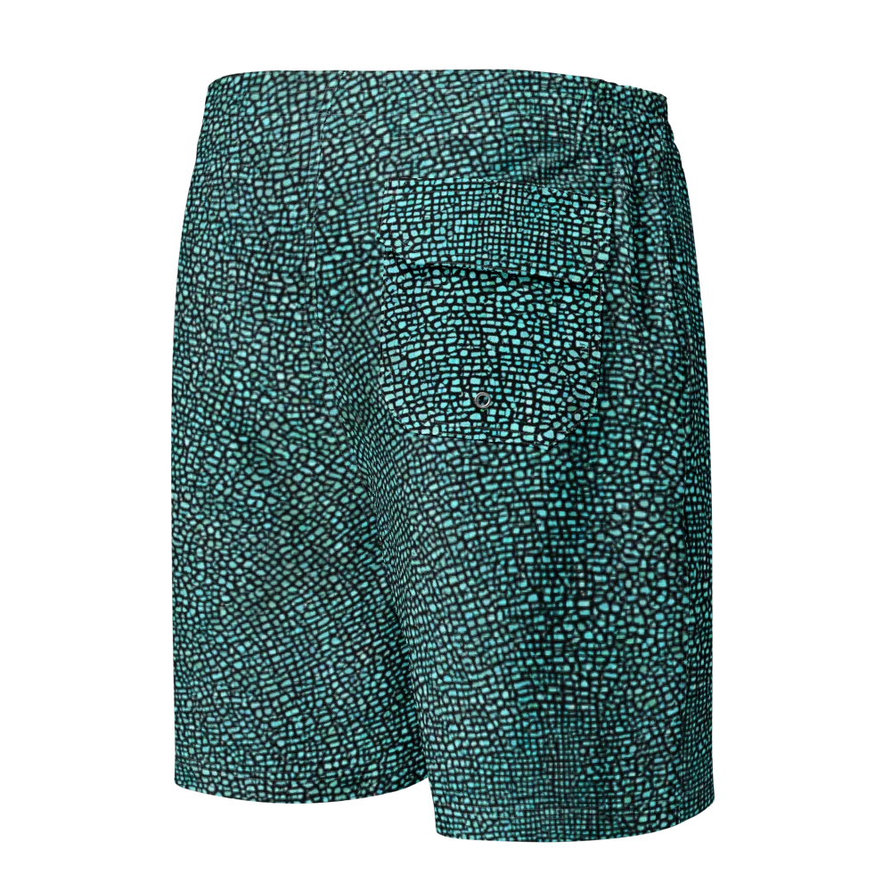 Aqua Shatter on Men's Board Shorts — Back