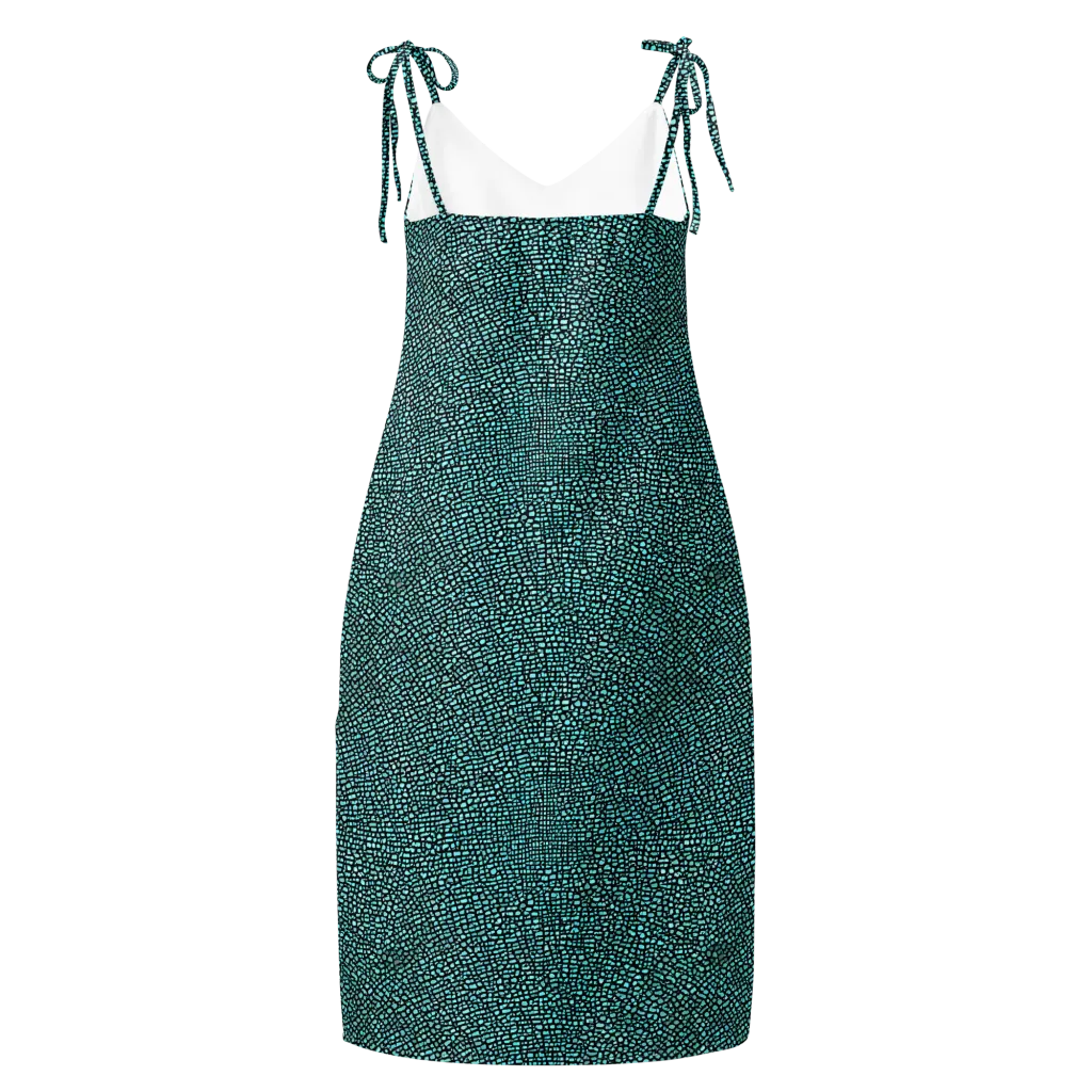 Aqua Shatter on Slip Dress — Back