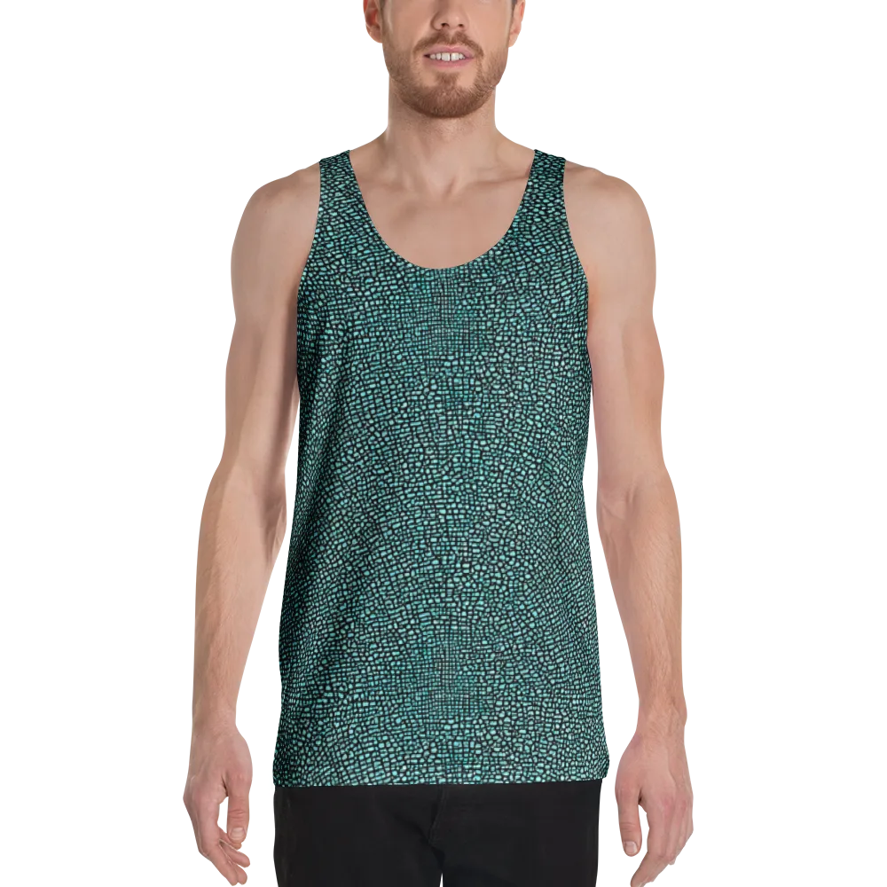 Aqua Shatter on Men's Tank Top — Front