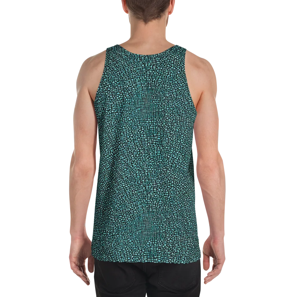 Aqua Shatter on Men's Tank Top — Back