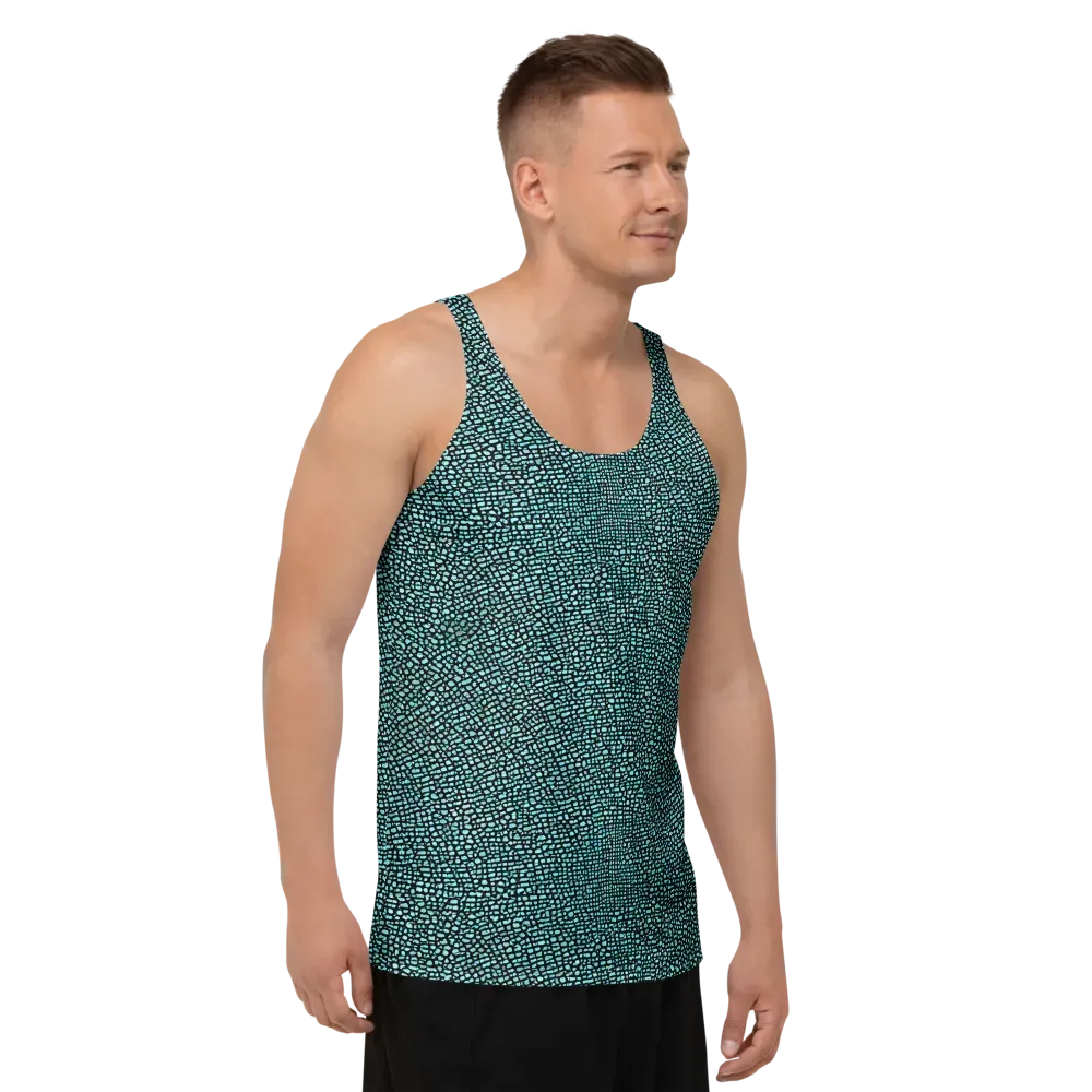 Aqua Shatter on Men's Tank Top — Right Front
