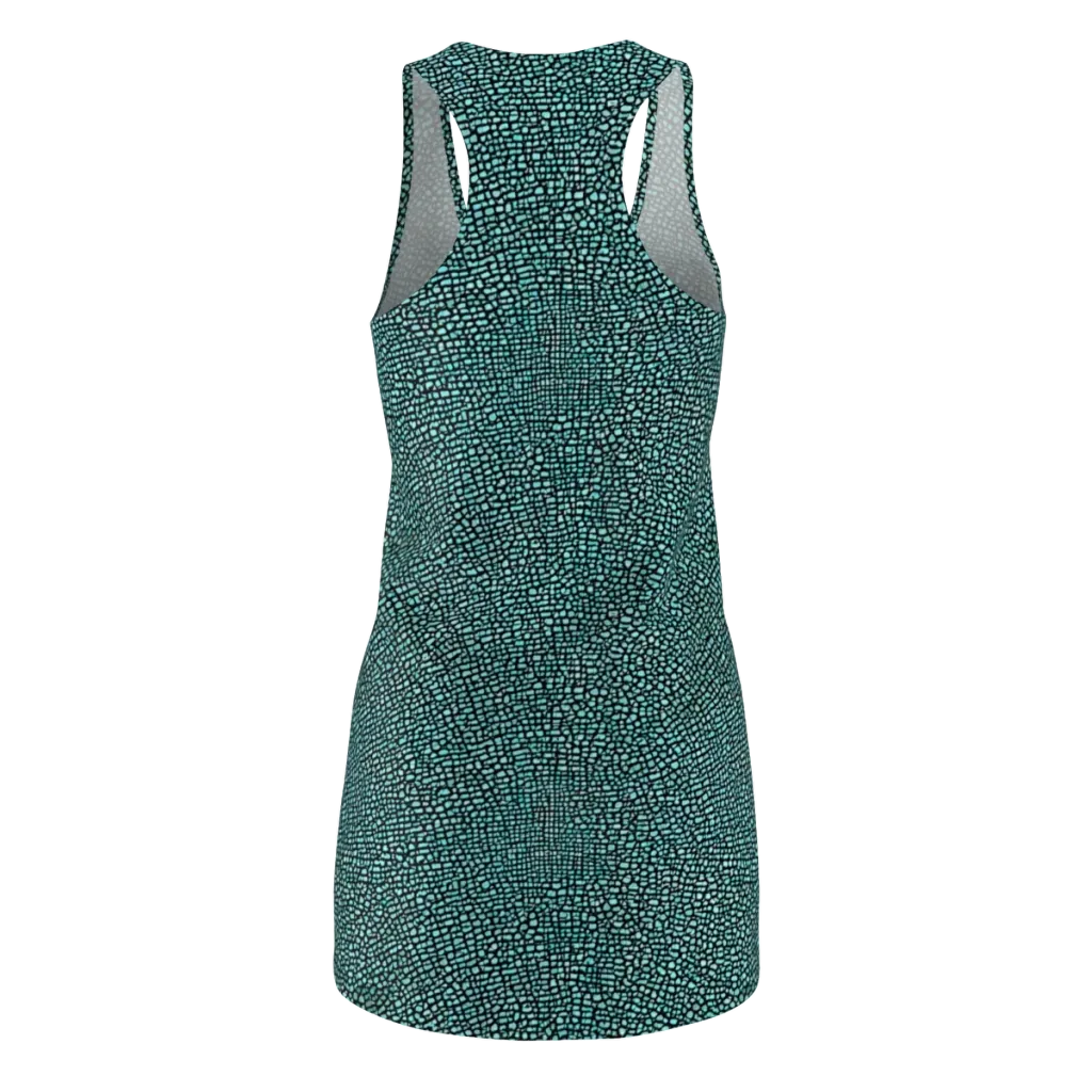 Aqua Shatter on Racerback Dress — Back
