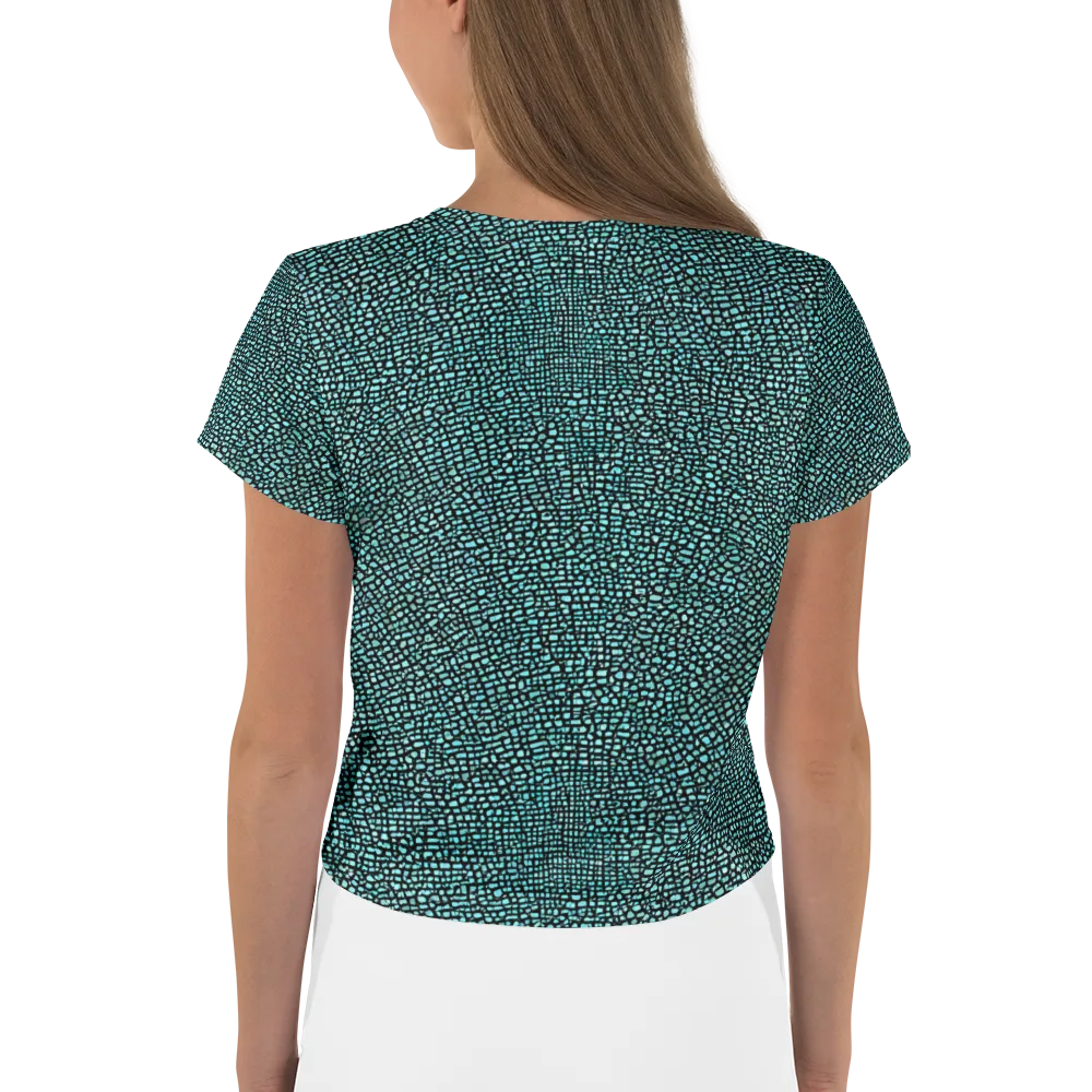 Aqua Shatter on Crop Tee — Back