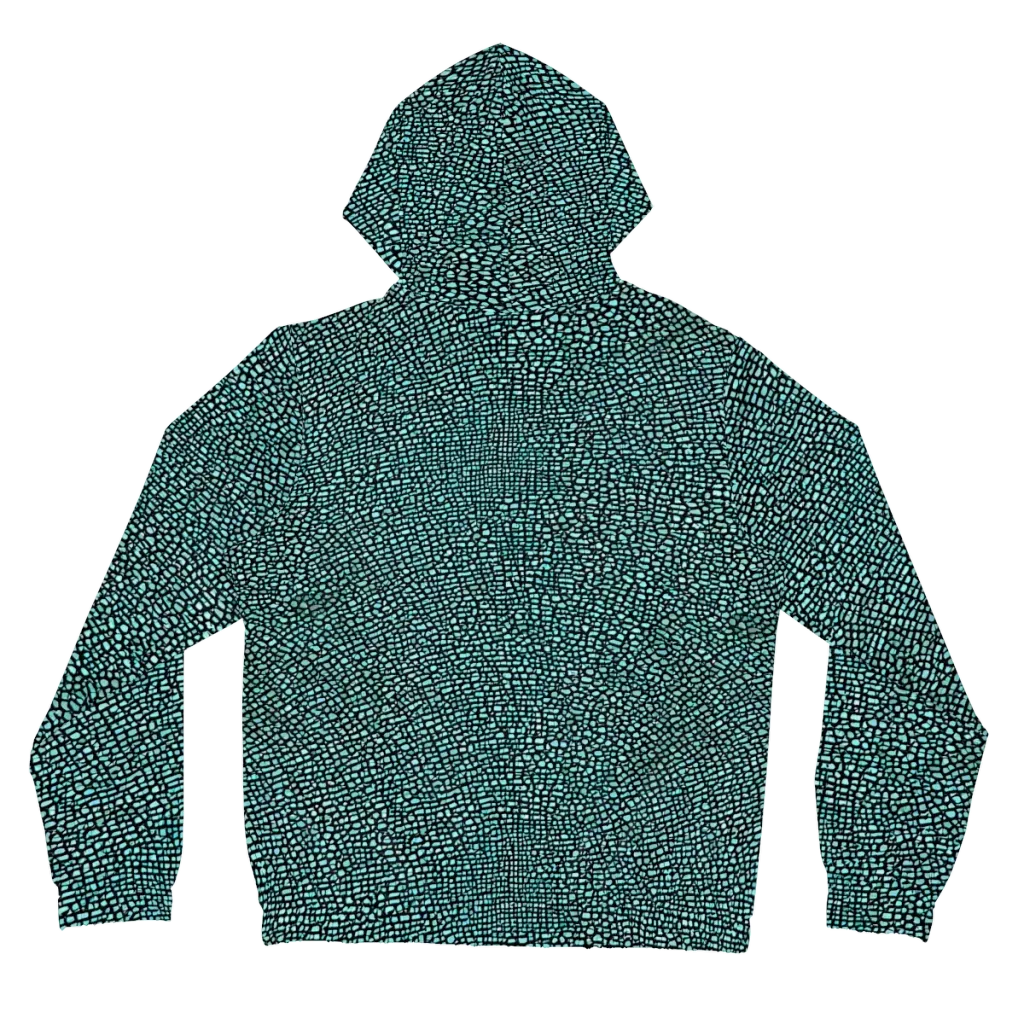 Aqua Shatter on Women's Full-Zip Hoodie — Back