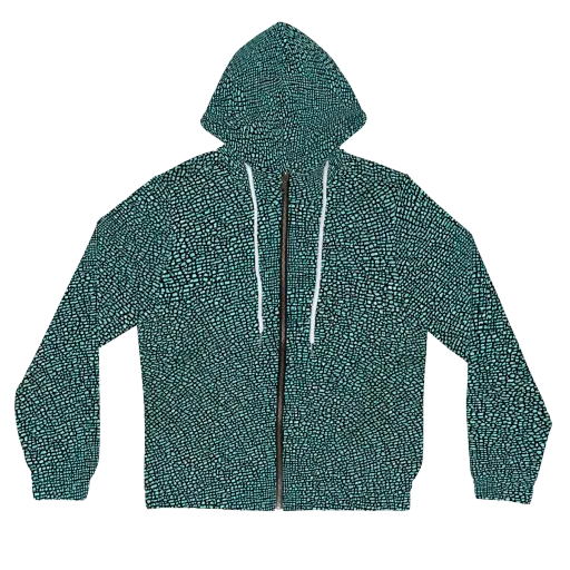 Aqua Shatter on a Women's Full-Zip Hoodie
