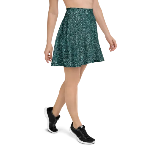 Aqua Shatter on a Skater Skirt