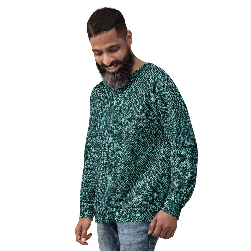 Aqua Shatter on Sweatshirt — Left Front