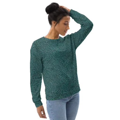 Aqua Shatter on a Sweatshirt