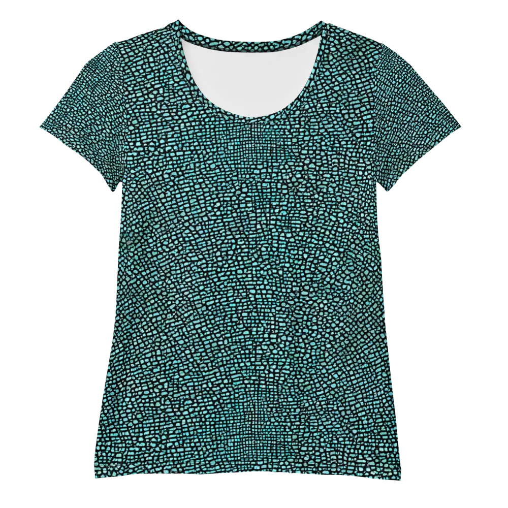 Aqua Shatter on Women's Athletic T-Shirt — Front