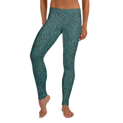 Aqua Shatter on a Leggings