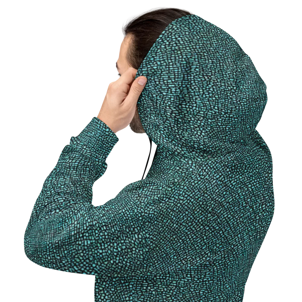Aqua Shatter on Hoodie — Back
