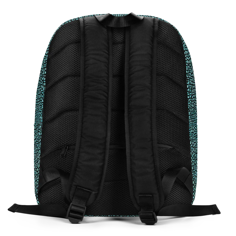 Aqua Shatter on Minimalist Backpack — Back