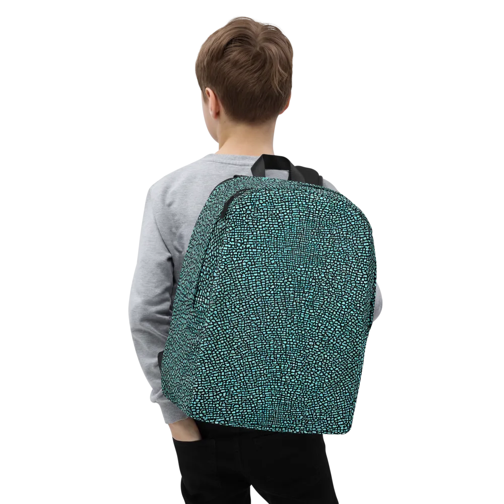 Aqua Shatter on Minimalist Backpack — Zoomed-in