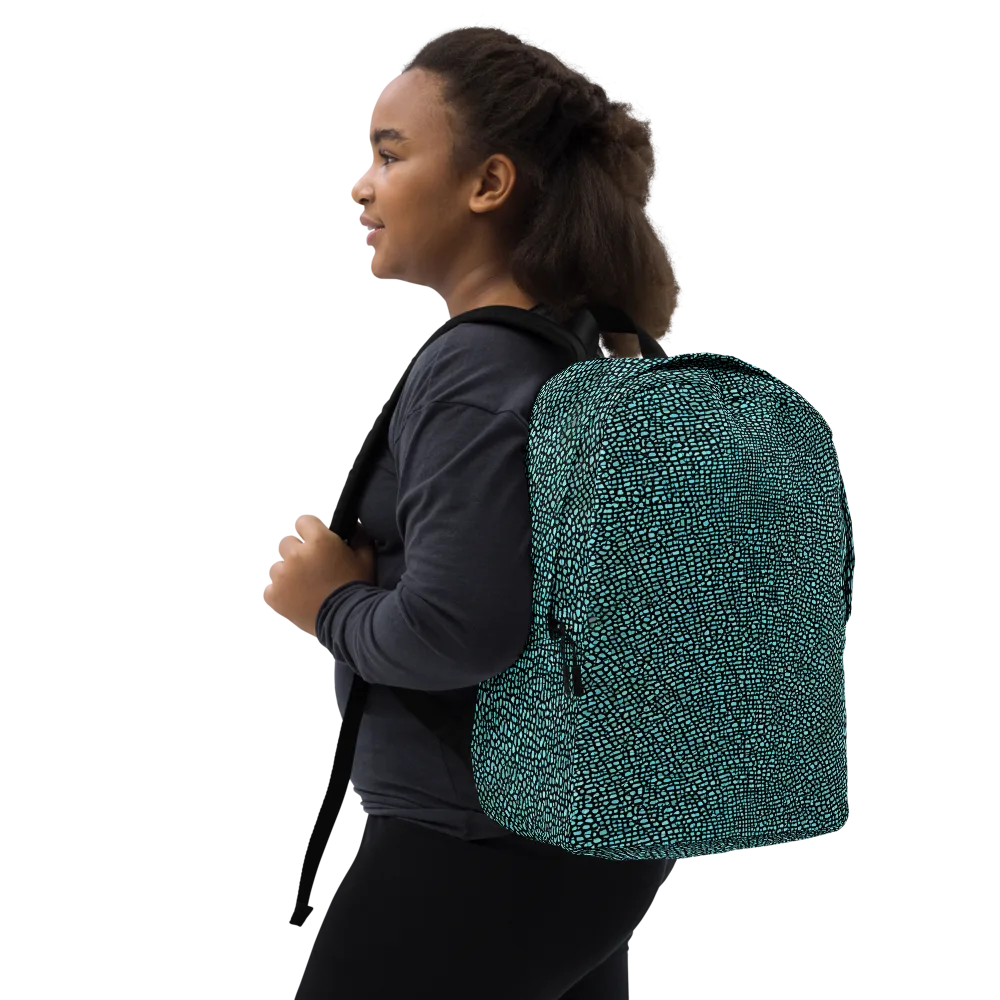 Aqua Shatter on Minimalist Backpack — Right Front