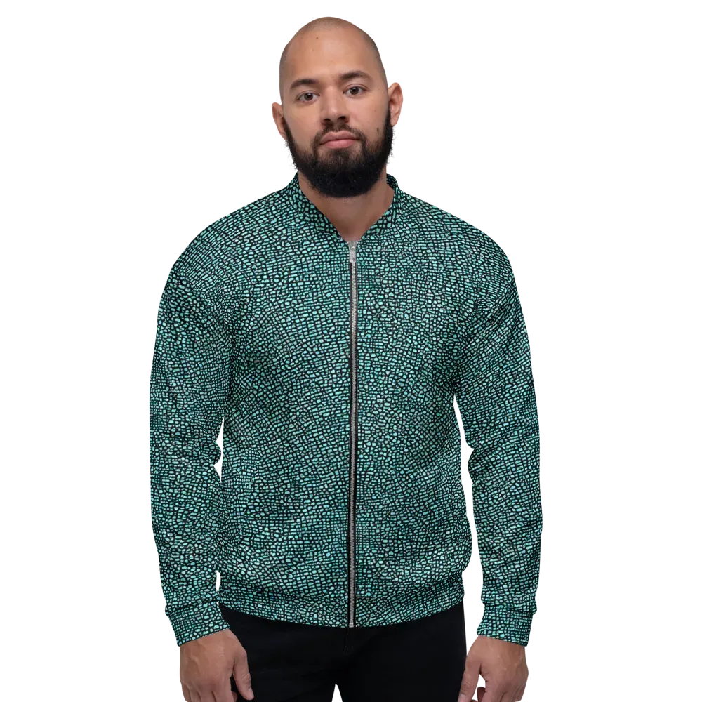 Aqua Shatter on Bomber Jacket — Front