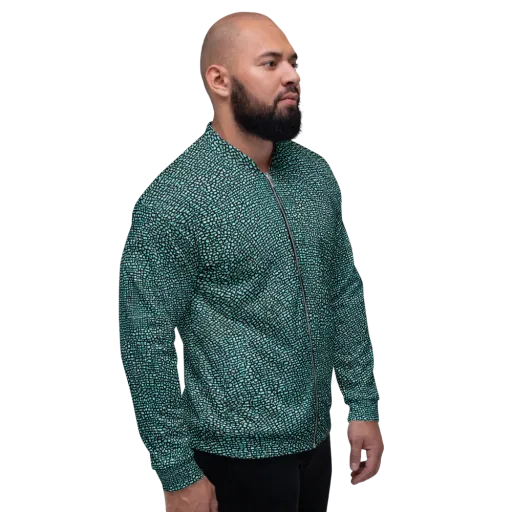 Aqua Shatter on a Bomber Jacket