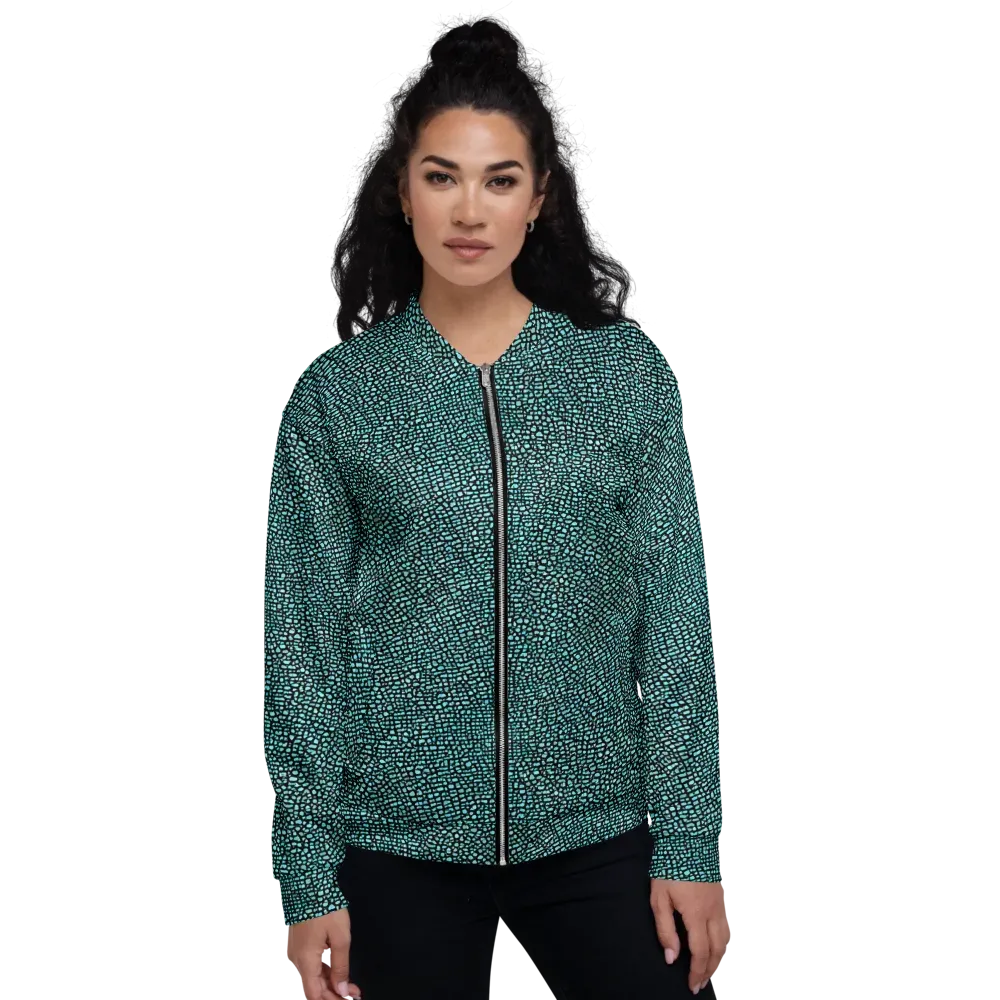 Aqua Shatter on Bomber Jacket — Front