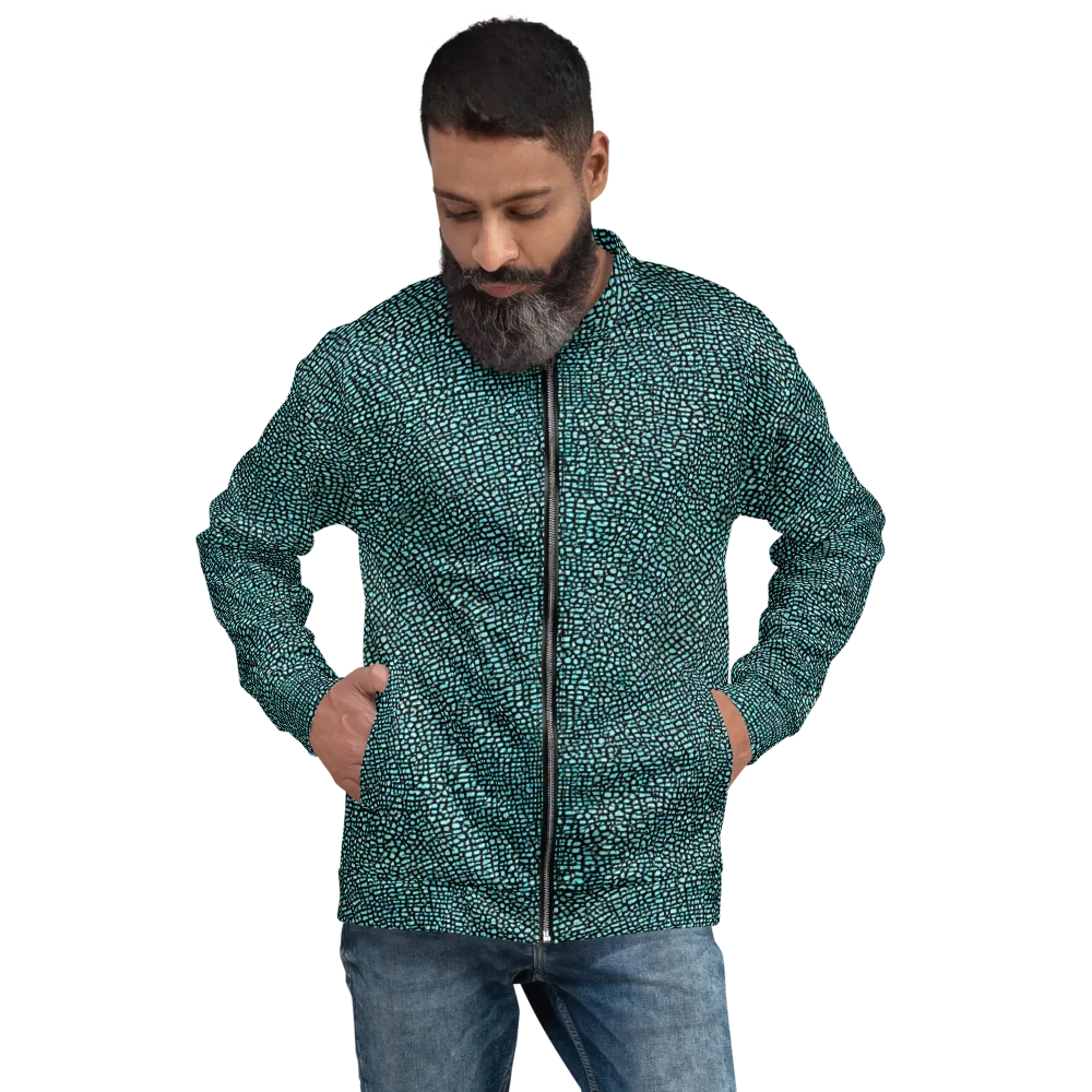 Aqua Shatter on Bomber Jacket — Front