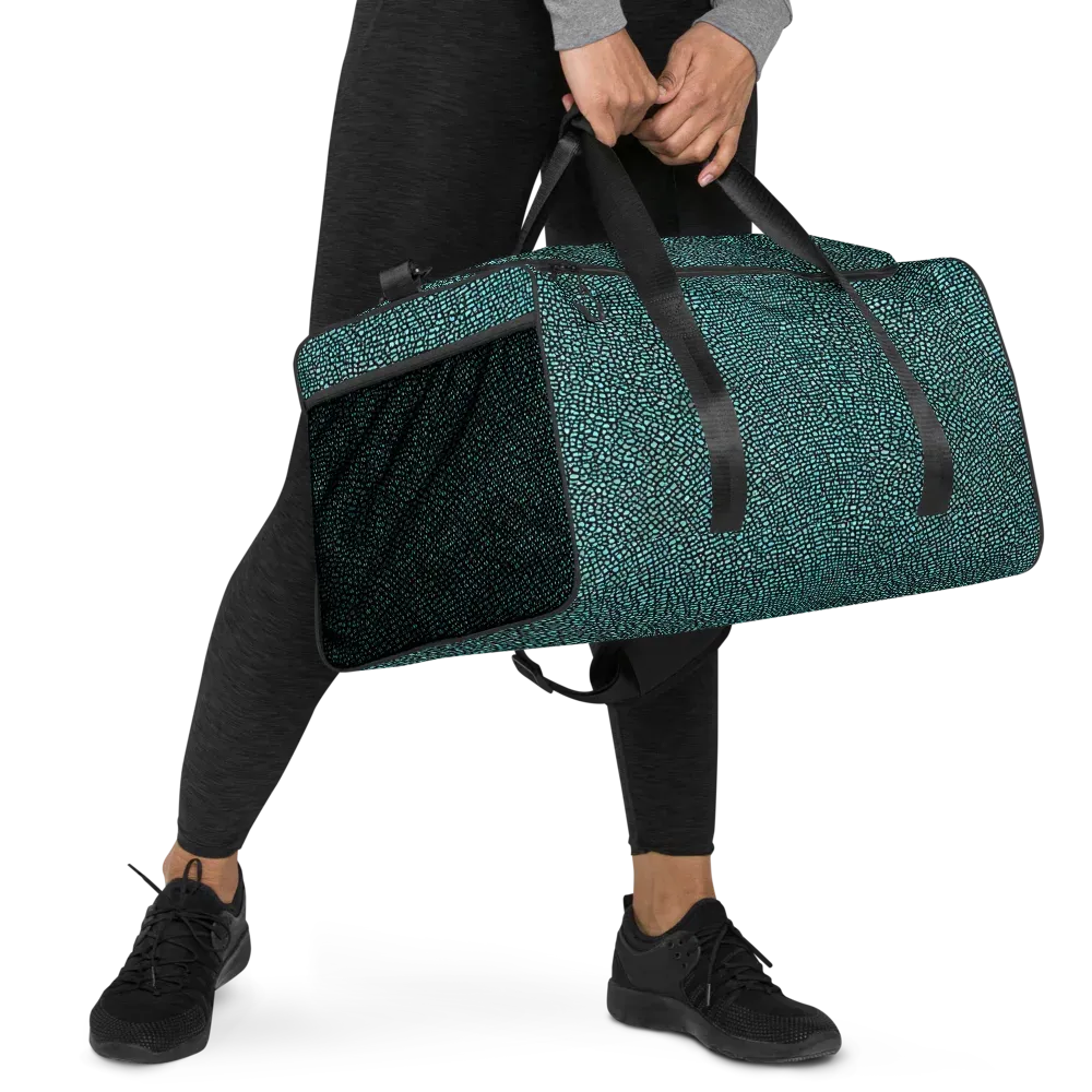 Aqua Shatter on Duffle Bag — Right Front