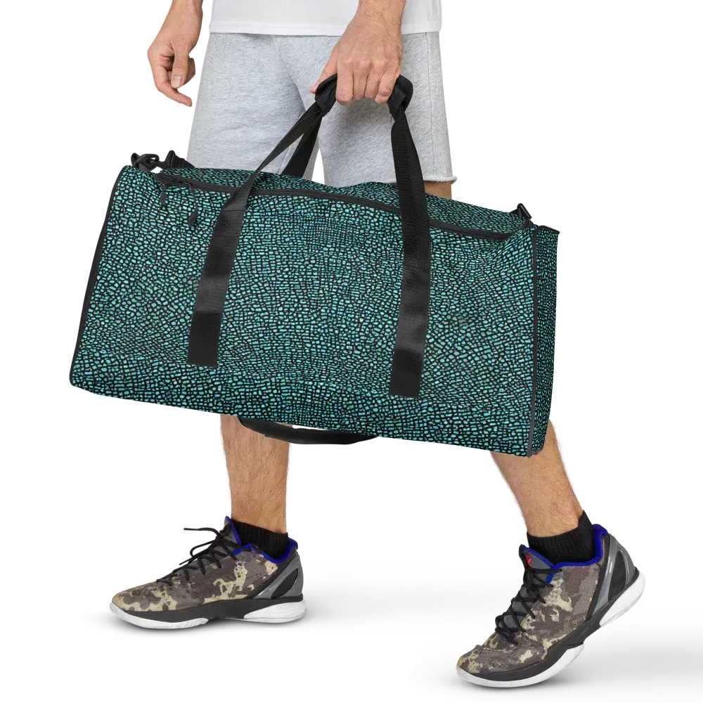 Aqua Shatter on Duffle Bag — Front