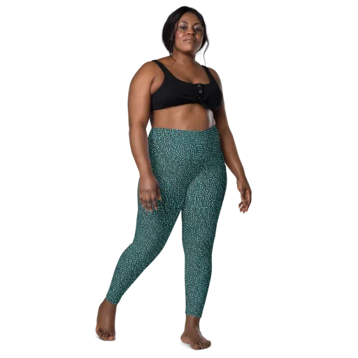 Aqua Shatter on a Leggings with Pockets