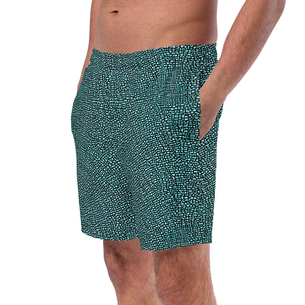 Aqua Shatter on Swim Trunks — Left Front