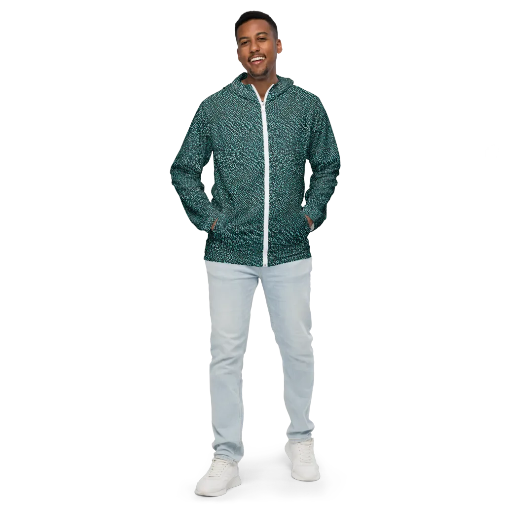 Aqua Shatter on Men's Windbreaker — Front
