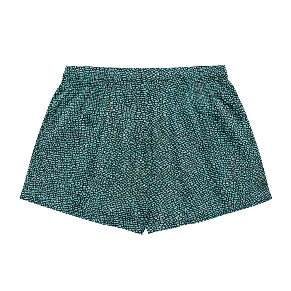 Aqua Shatter on Women's Pajama Shorts — Back