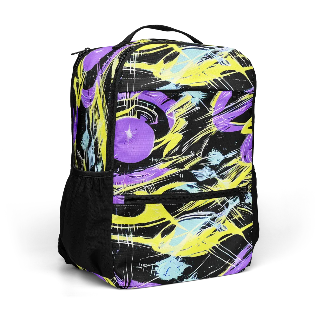 Blacklight Frenzy on Utility Backpack — Right Front