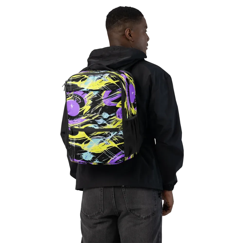 Blacklight Frenzy on Utility Backpack — Back
