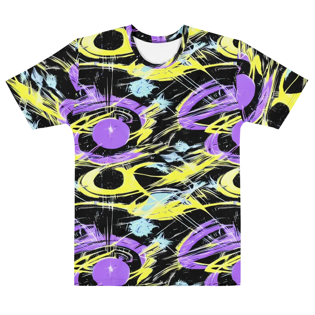 Blacklight Frenzy on Men's Cotton Crew Neck T-Shirt — Front