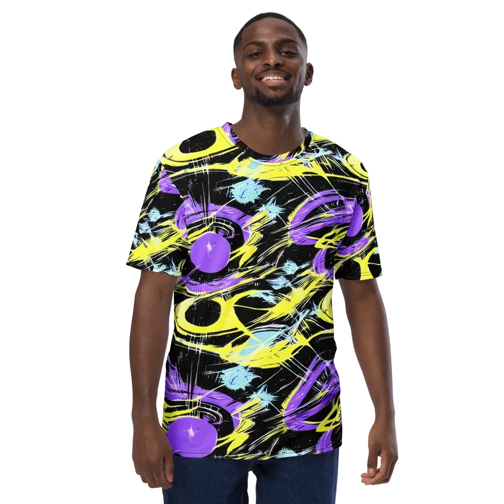 Blacklight Frenzy on Men's Crew Neck T-Shirt — Front