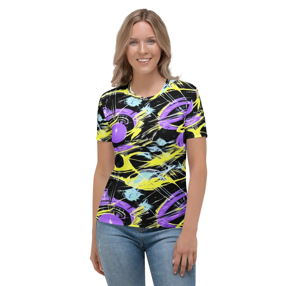 Blacklight Frenzy on Women's Crew Neck T-Shirt — Front
