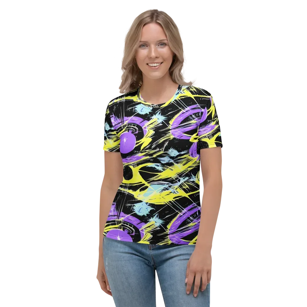 Blacklight Frenzy on Women's Crew Neck T-Shirt — Front