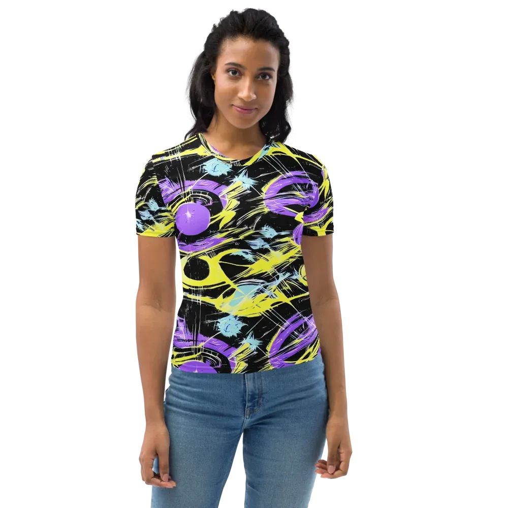Blacklight Frenzy on Women's Crew Neck T-Shirt — Front