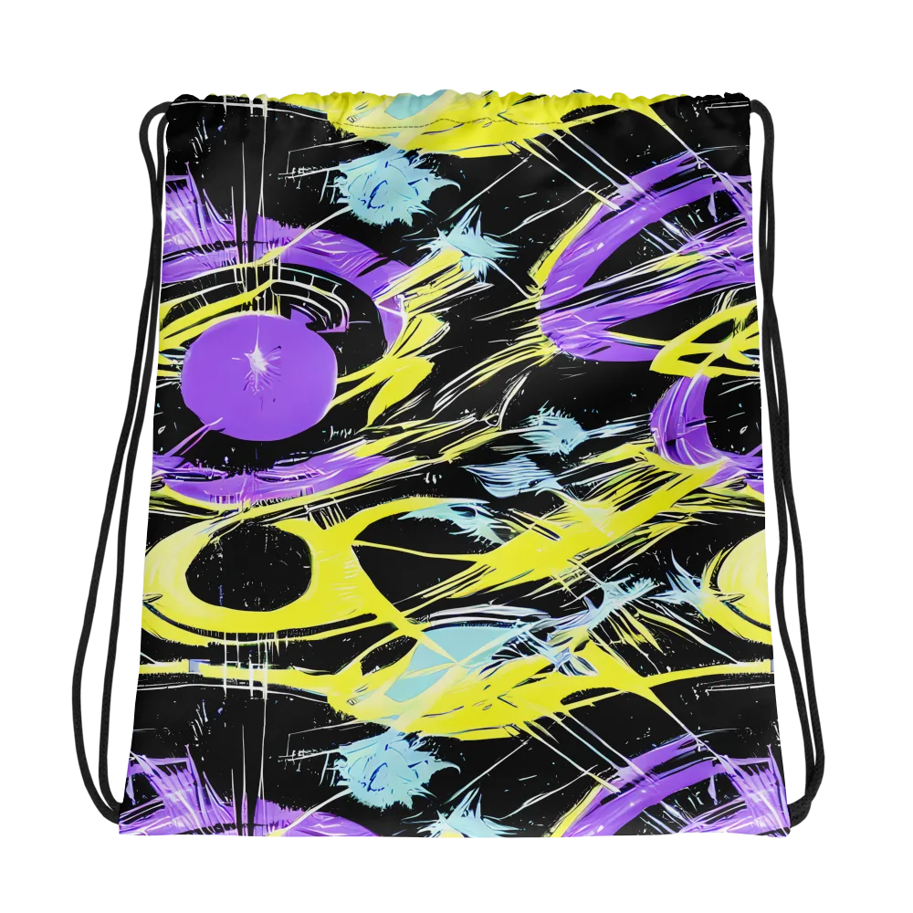 Blacklight Frenzy on Drawstring Bag — Photo
