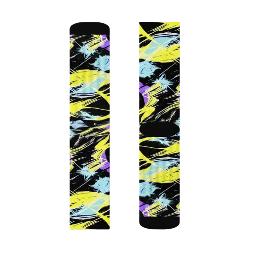 Blacklight Frenzy on a Socks