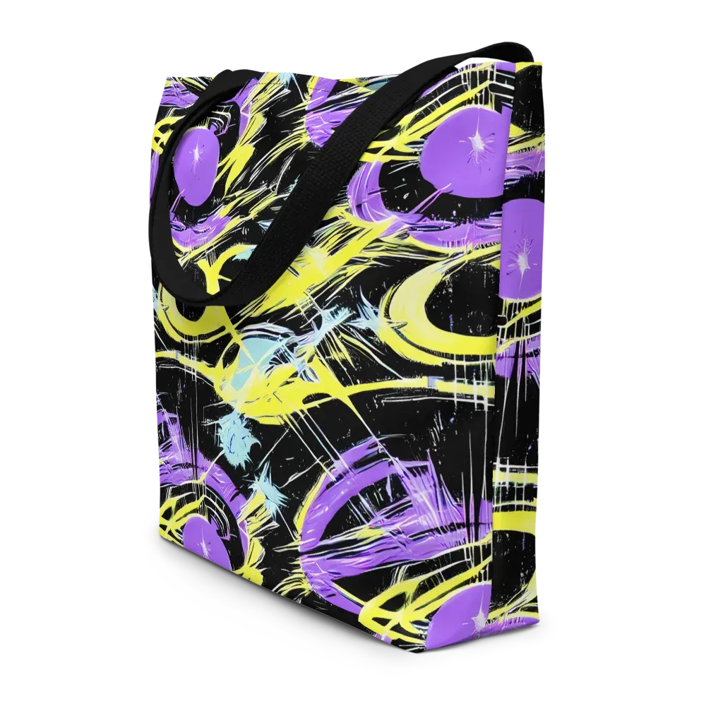 Blacklight Frenzy on Large Tote Bag W/ Pocket — Front