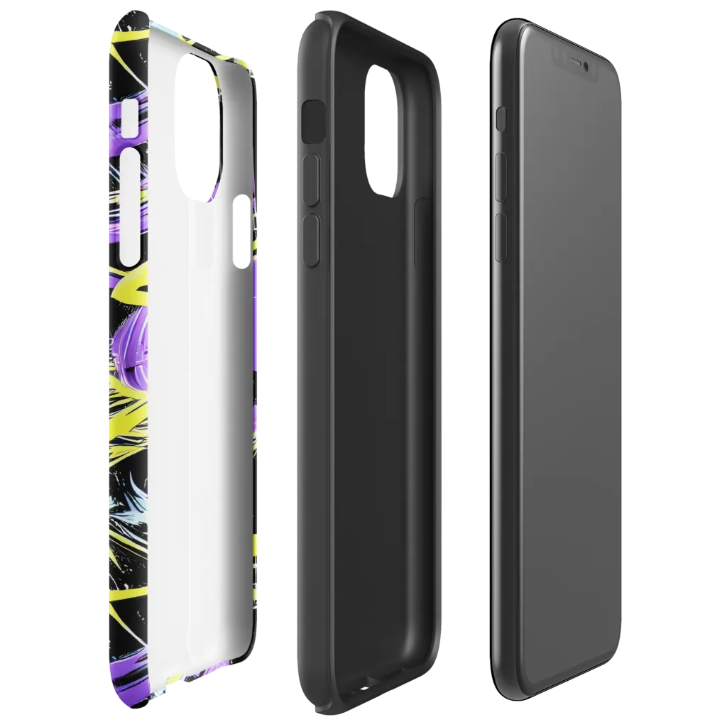 Blacklight Frenzy on Tough Case for iPhone® — Right
