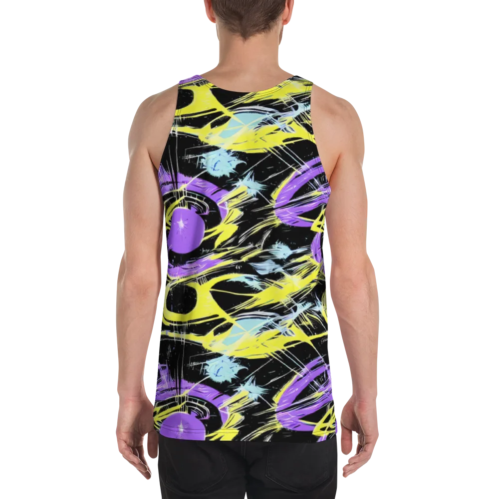 Blacklight Frenzy on Men's Tank Top — Back